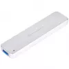 SSD korpusas Silverstone MS09, M.2 SATA, USB 3.2 Gen 2, aliuminis, sidabrinis
