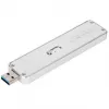 SSD korpusas Silverstone MS09, M.2 SATA, USB 3.2 Gen 2, aliuminis, sidabrinis