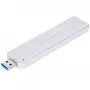 SSD korpusas Silverstone MS09, M.2 SATA, USB 3.2 Gen 2, aliuminis, sidabrinis