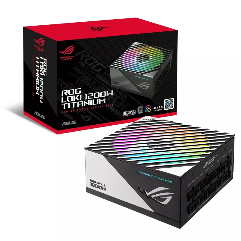 ASUS ROG LOKI-1200T-SFX-L-GAMING maitinimo blokas 1200 W 20+4 pin ATX juoda, sidabrinė