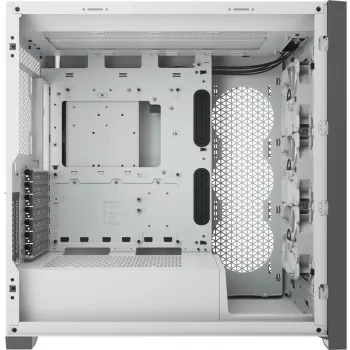 CORSAIR iCUE 5000X RGB - vidutinis ATX korpusas su grūdintu stiklu - baltas