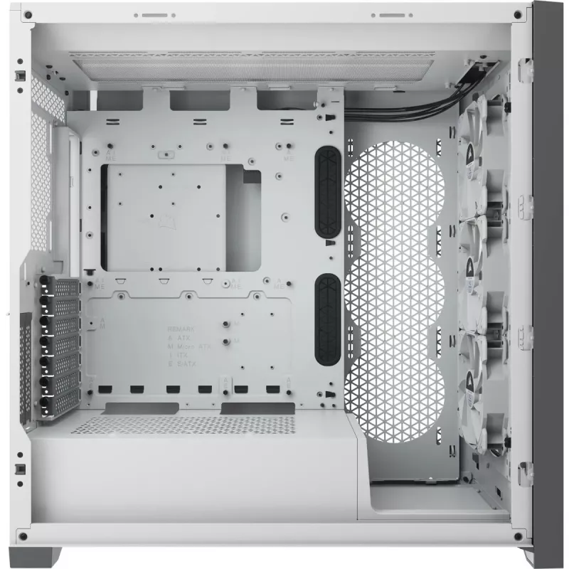 CORSAIR iCUE 5000X RGB - vidutinis ATX korpusas su grūdintu stiklu - baltas