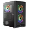 AeroCool Graphite v3 (Graphite-G-BK-v3) ACCM-PB24133.11 juodas Midi Tower korpusas, ATX/MicroATX/Mini-ITX, šonas iš grūdinto stiklo, be maitinimo bloko