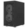 AeroCool Graphite v3 (Graphite-G-BK-v3) ACCM-PB24133.11 juodas Midi Tower korpusas, ATX/MicroATX/Mini-ITX, šonas iš grūdinto stiklo, be maitinimo bloko