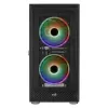 AeroCool Graphite v3 (Graphite-G-BK-v3) ACCM-PB24133.11 juodas Midi Tower korpusas, ATX/MicroATX/Mini-ITX, šonas iš grūdinto stiklo, be maitinimo bloko