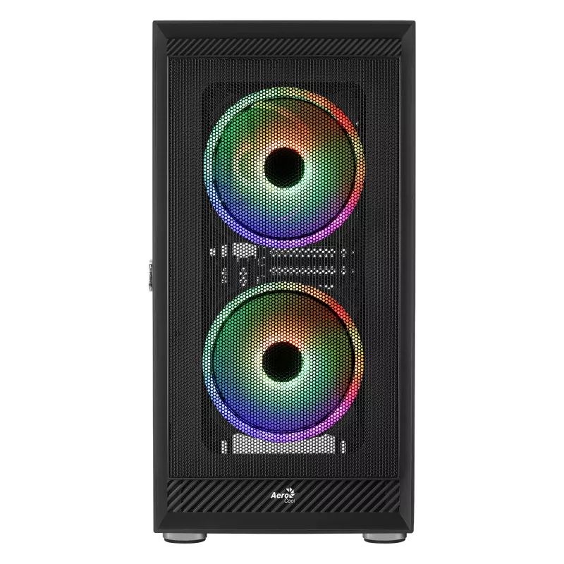 AeroCool Graphite v3 (Graphite-G-BK-v3) ACCM-PB24133.11 juodas Midi Tower korpusas, ATX/MicroATX/Mini-ITX, šonas iš grūdinto stiklo, be maitinimo bloko
