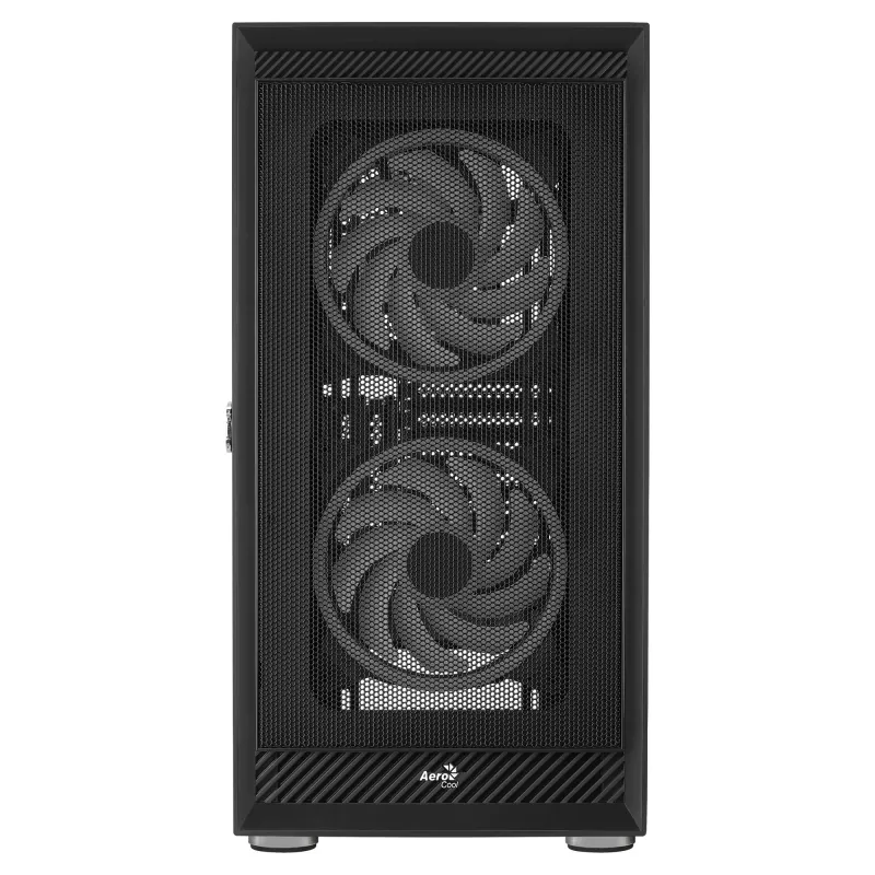 AeroCool Graphite v3 (Graphite-G-BK-v3) ACCM-PB24133.11 juodas Midi Tower korpusas, ATX/MicroATX/Mini-ITX, šonas iš grūdinto stiklo, be maitinimo bloko
