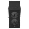 AeroCool Graphite v3 (Graphite-G-BK-v3) ACCM-PB24133.11 juodas Midi Tower korpusas, ATX/MicroATX/Mini-ITX, šonas iš grūdinto stiklo, be maitinimo bloko