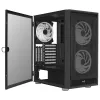 AeroCool Graphite v3 (Graphite-G-BK-v3) ACCM-PB24133.11 juodas Midi Tower korpusas, ATX/MicroATX/Mini-ITX, šonas iš grūdinto stiklo, be maitinimo bloko