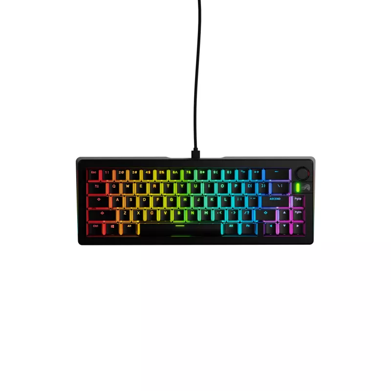 Mechaninė žaidimų klaviatūra GLORIOUS GMMK 3 65% Laidinis USB, QWERTY US, RGB, Juoda