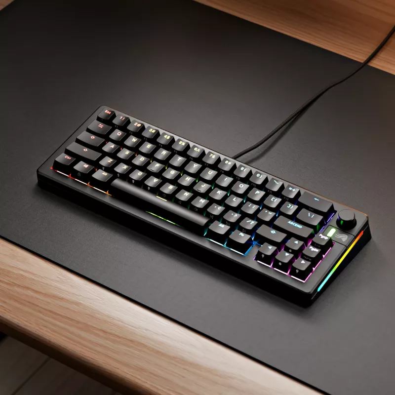 Mechaninė žaidimų klaviatūra GLORIOUS GMMK 3 65% Laidinis USB, QWERTY US, RGB, Juoda