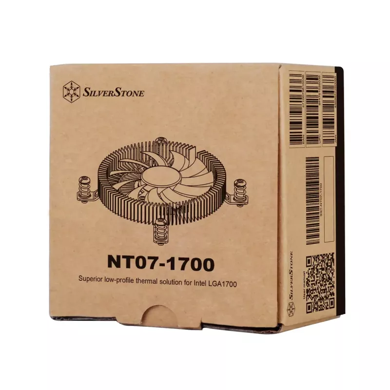 Oro aušintuvas Silverstone NT07-1700 8 cm Juodas 12V 2.6 mmH2O