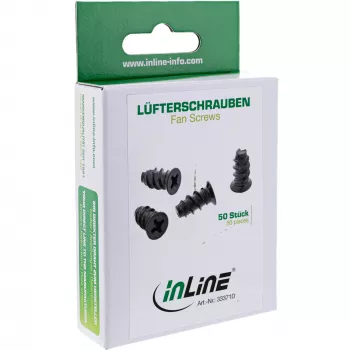 InLine Ventiliatoriaus varžtai 5,0x10,0mm juodi 50 vnt.