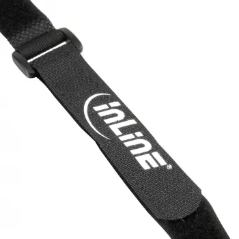 InLine kabelių tvirtinimo juostelės lipniosios 20×200 mm, pakuotė po 10 vnt., juodos