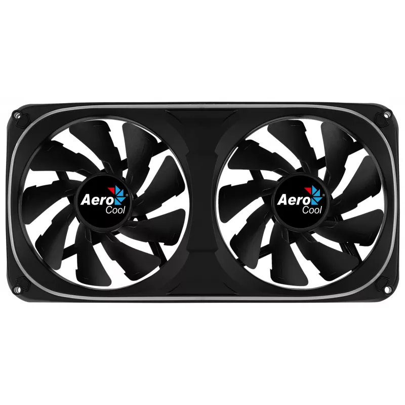Aerocool ASTRO24 Dual Fan 12 cm ARGB LED antivibracinis juodas