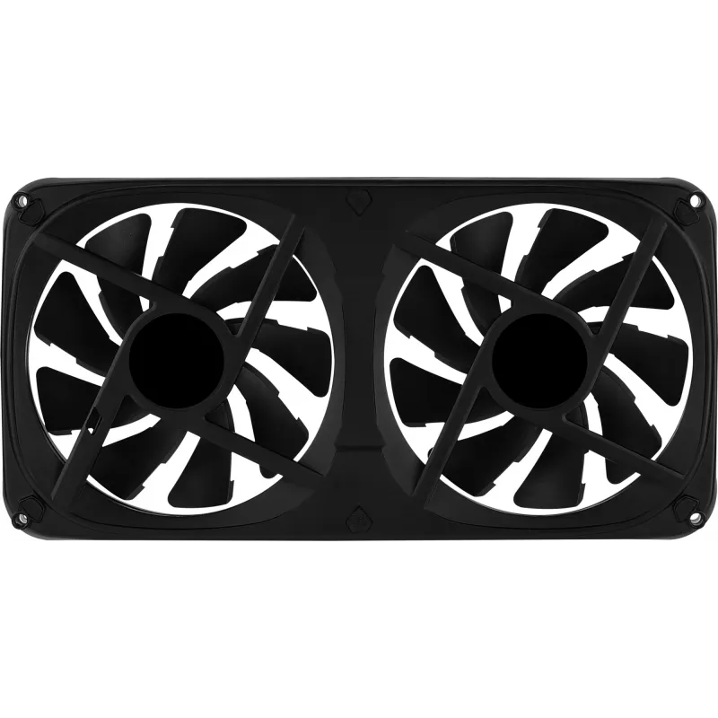 Aerocool ASTRO24 Dual Fan 12 cm ARGB LED antivibracinis juodas