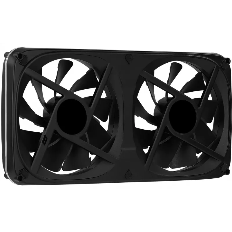 Aerocool ASTRO24 Dual Fan 12 cm ARGB LED antivibracinis juodas