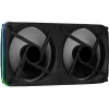 Aerocool ASTRO24 Dual Fan 12 cm ARGB LED antivibracinis juodas