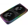 Aerocool ASTRO24 Dual Fan 12 cm ARGB LED antivibracinis juodas