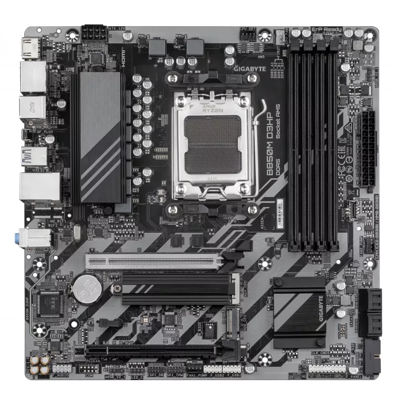 Pagrindinė plokštė GIGABYTE B850M D3HP, AMD B850, AM5, Micro ATX