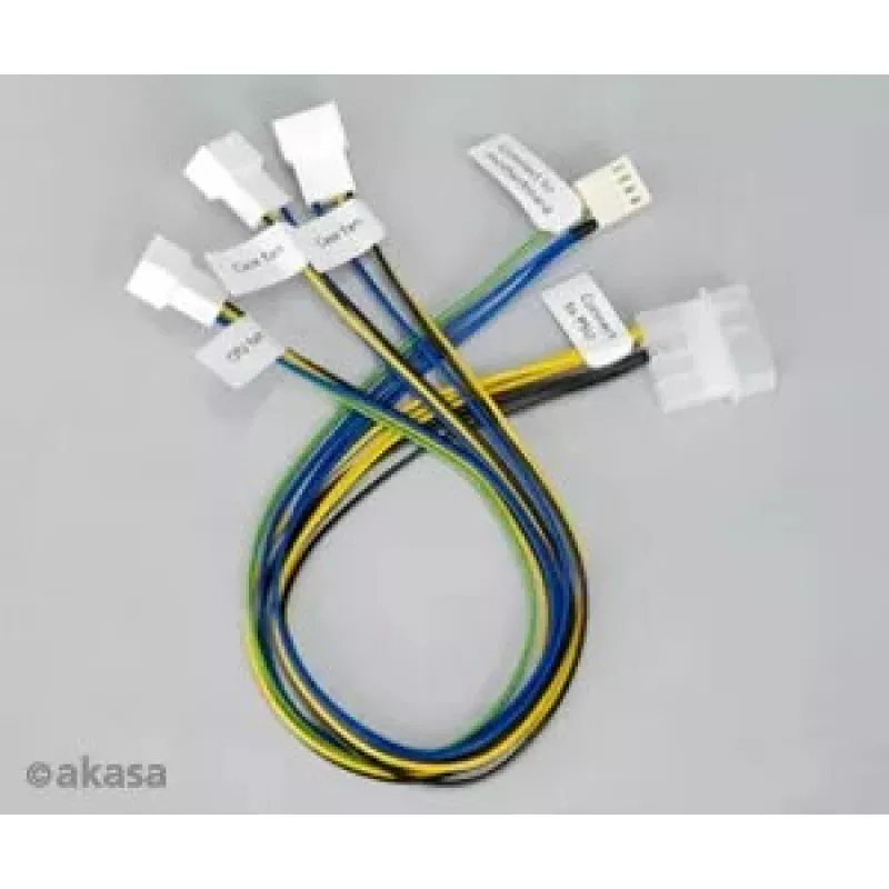 Akasa PWM Splitter 4-pin 2-way AK-CB002-KT02 – dviejų ventiliatorių maitinimo ir PWM signalo skirstytuvas