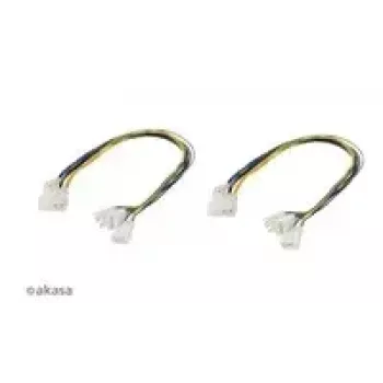 Akasa PWM Splitter 4-pin 2-way AK-CB002-KT02 – dviejų ventiliatorių maitinimo ir PWM signalo skirstytuvas