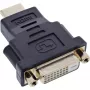 InLine HDMI į DVI adapteris, kištukas / lizdas 24+1, auksuoti kontaktai, 4K2K