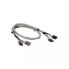 InLine USB 2.0 vidinis ilginimo laidas 2x 4 kontaktų jungtis / lizdas, 0,60 m