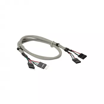 InLine USB 2.0 vidinis ilginimo laidas 2x 4 kontaktų jungtis / lizdas, 0,60 m