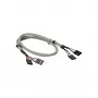 InLine USB 2.0 vidinis ilginimo laidas 2x 4 kontaktų jungtis / lizdas, 0,60 m