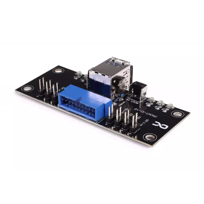 Alphacool I/O ES skydelis su laidų rinkiniu ir USB 3.0, 25057, juodas
