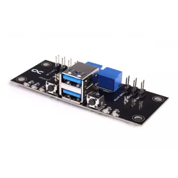 Alphacool I/O ES skydelis su laidų rinkiniu ir USB 3.0, 25057, juodas