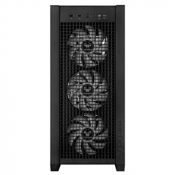 PC korpusas ASUS TUF Gaming GT302 ARGB Midi Tower Juodas — Grūdintas stiklas, 3x140mm priekyje + 1x140mm gale, USB-C