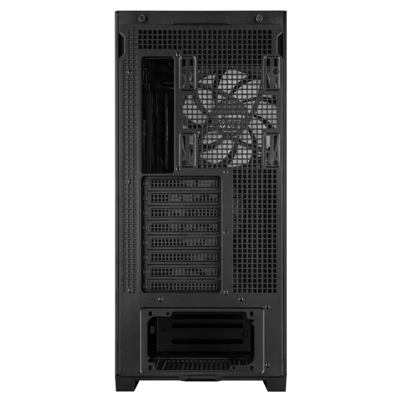 PC korpusas ASUS TUF Gaming GT302 ARGB Midi Tower Juodas — Grūdintas stiklas, 3x140mm priekyje + 1x140mm gale, USB-C