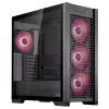 PC korpusas ASUS TUF Gaming GT302 ARGB Midi Tower Juodas — Grūdintas stiklas, 3x140mm priekyje + 1x140mm gale, USB-C