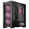 PC korpusas ASUS TUF Gaming GT302 ARGB Midi Tower Juodas — Grūdintas stiklas, 3x140mm priekyje + 1x140mm gale, USB-C