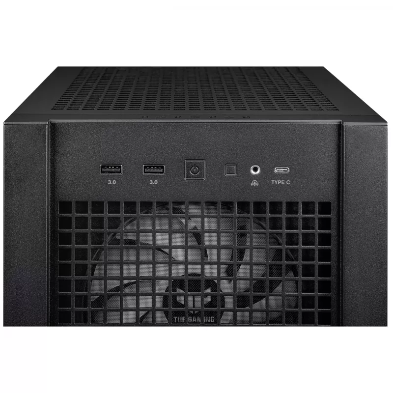 PC korpusas ASUS TUF Gaming GT302 ARGB Midi Tower Juodas — Grūdintas stiklas, 3x140mm priekyje + 1x140mm gale, USB-C
