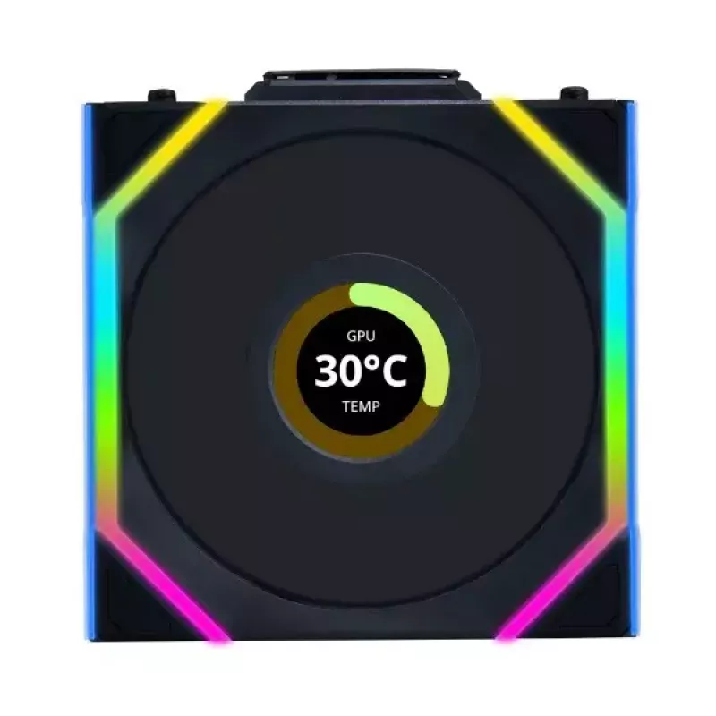 Lian Li UNI FAN SL Wireless LCD 120 12 cm Juodas 29,5 dB 50.08 cfm
