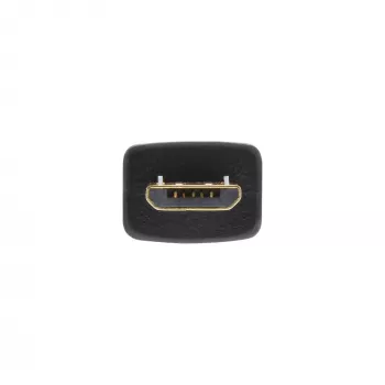 InLine Micro USB 2.0 plokščias laidas USB A / Micro-B, juodas/auksinis, 3 m
