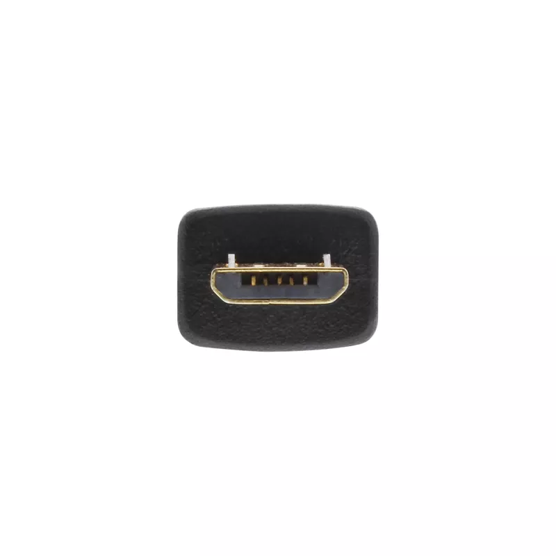 InLine Micro USB 2.0 plokščias laidas USB A / Micro-B, juodas/auksinis, 3 m