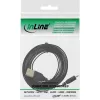 InLine Micro USB 2.0 plokščias laidas USB A / Micro-B, juodas/auksinis, 3 m