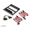Adapteris 3,5 inch → 2×2,5 inch diskams Akasa AK-HDA-11 su SATA laidais