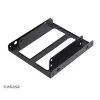Adapteris 3,5 inch → 2×2,5 inch diskams Akasa AK-HDA-11 su SATA laidais