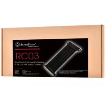 Juostinis PCIe x16 lankstus kabelis SilverStone SST-RC03B-220, 0,22 m, juodas