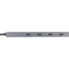 InLine USB 3.2 Gen.2 4 prievadų USB-C šakotuvas (10Gb/s), OTG, aliumininis korpusas