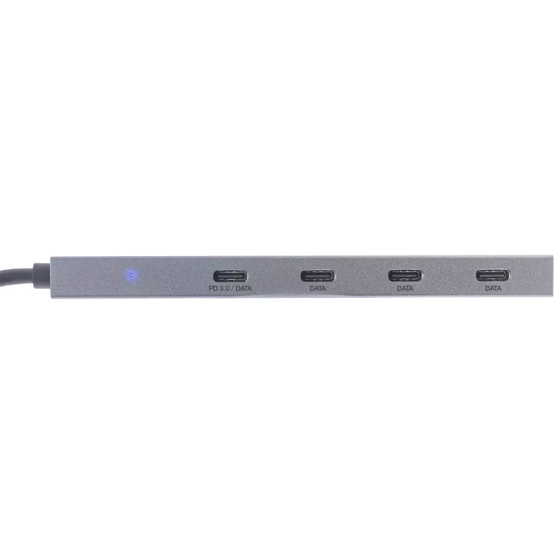 InLine USB 3.2 Gen.2 4 prievadų USB-C šakotuvas (10Gb/s), OTG, aliumininis korpusas