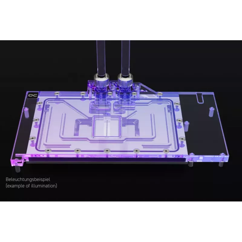 Vandens blokas + galinė plokštė Alphacool Eisblock Aurora akrilinis aliuminis varis permatomas