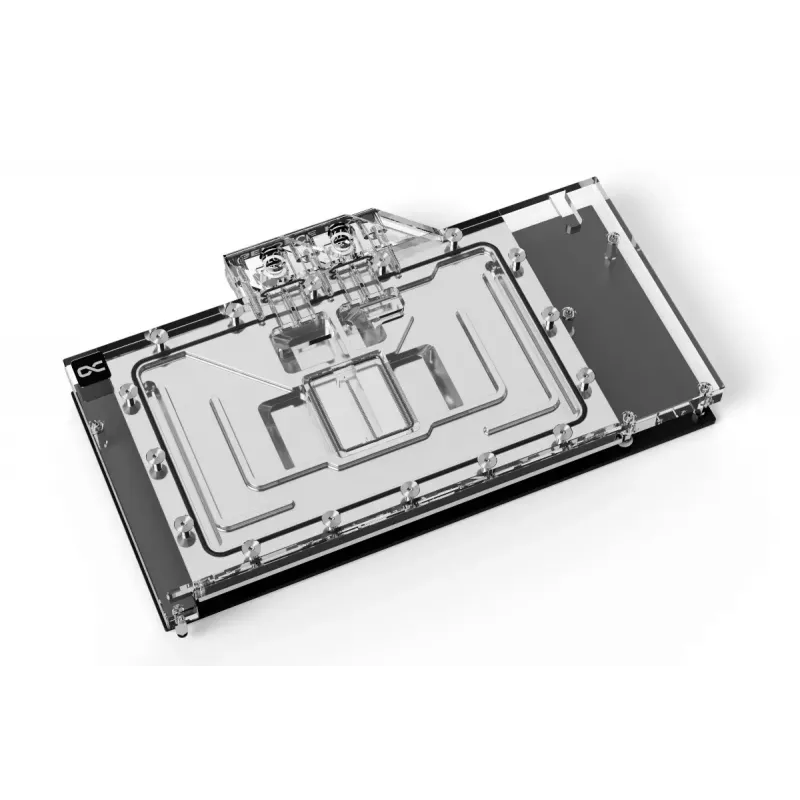 Vandens blokas + galinė plokštė Alphacool Eisblock Aurora akrilinis aliuminis varis permatomas