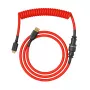 Suvyniotas USB laidas GLORIOUS GMMK Crimson Red – nuimamas klaviatūros laidas