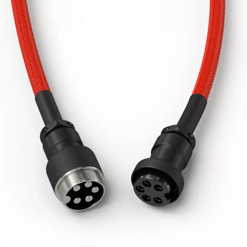 Suvyniotas USB laidas GLORIOUS GMMK Crimson Red – nuimamas klaviatūros laidas